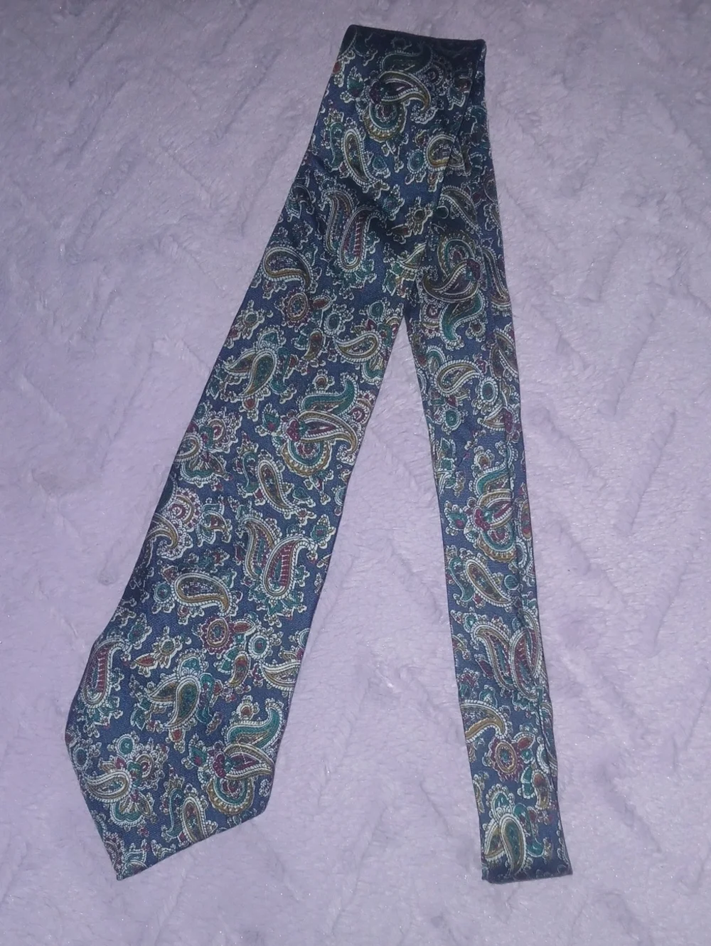 Vintage Dunhuang Paisley 100% Pure Silk Tie